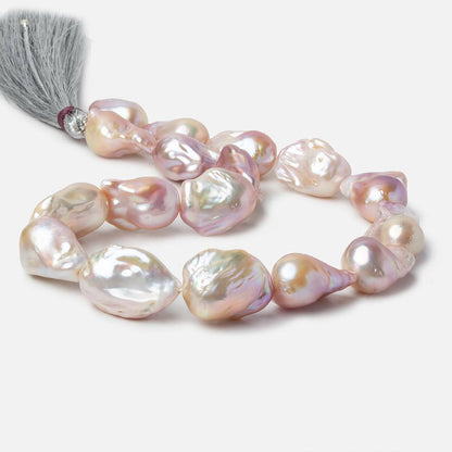 13.5-15.5mm Tonal Blush Pink Ultra Baroque Freshwater Pearls 16.5 inch 16 pieces AAA