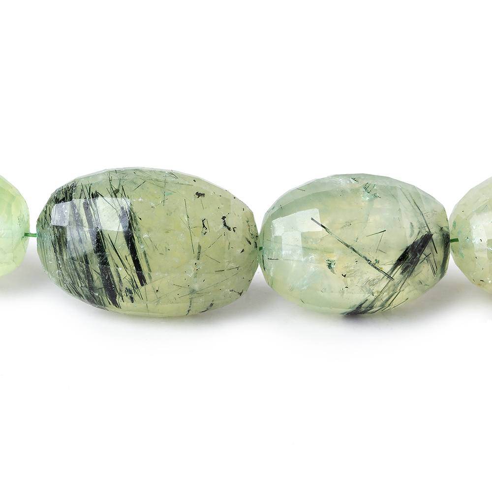 13.5x10-20x14mm Dendritic Prehnite Faceted Oval Beads 15 inch 22 pieces