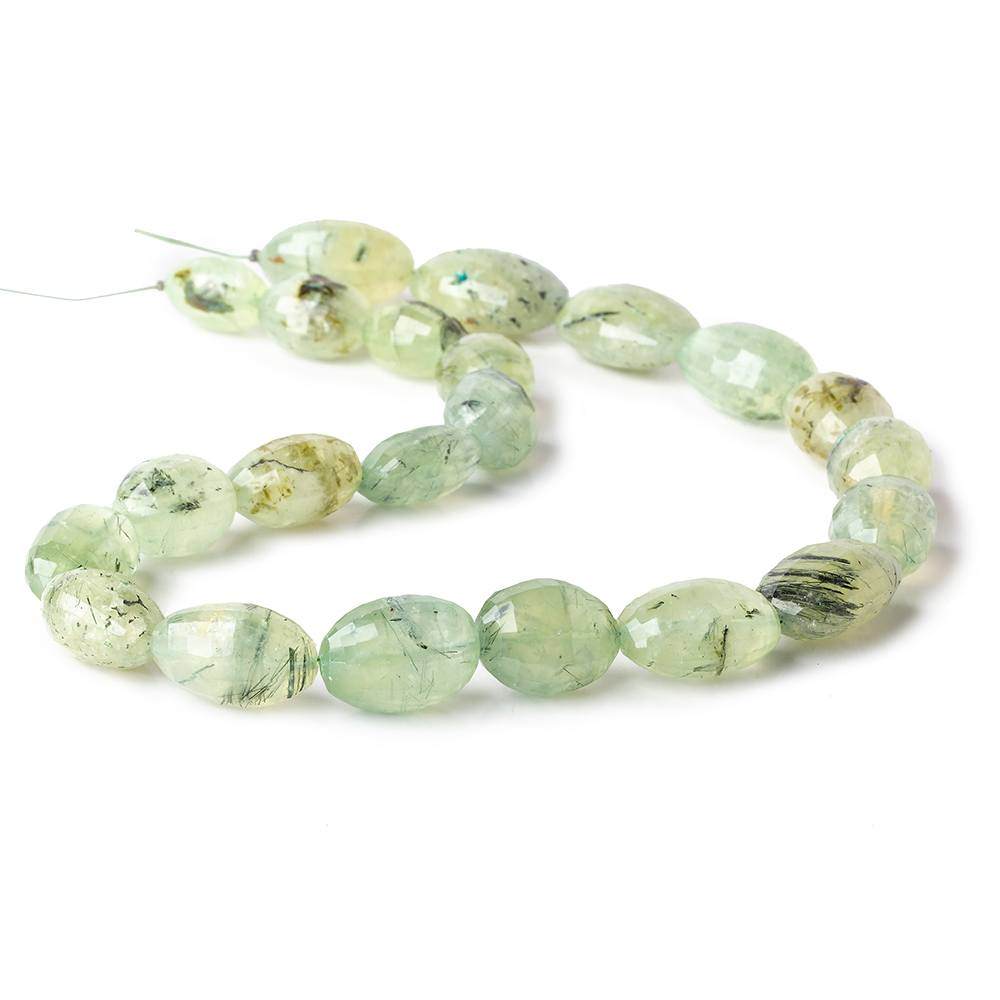 13.5x10-20x14mm Dendritic Prehnite Faceted Oval Beads 15 inch 22 pieces