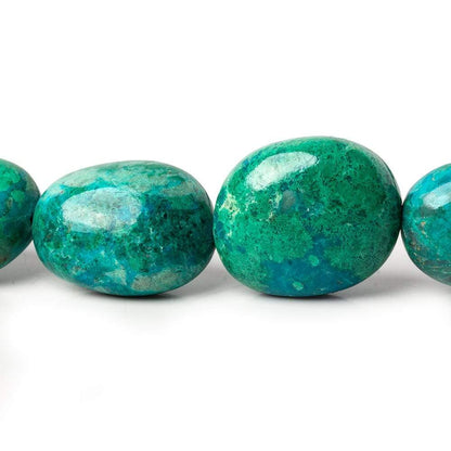 13.5x11.5x8-22x18x12mm Chrysocolla plain nugget beads 21 inches 29 pieces AA