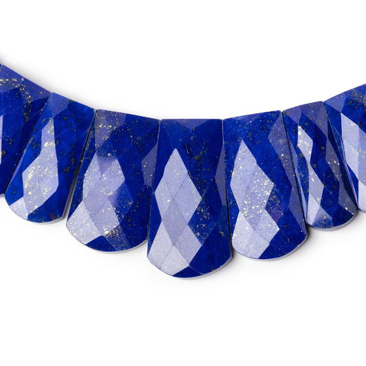 13.5x9-26x12mm Lapis Lazuli Faceted Fancy Shape Collar 35 Beads