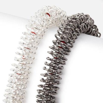 13mm Quatrefoil with 2mm Large Hole Spacers 8 inch 61 Beads