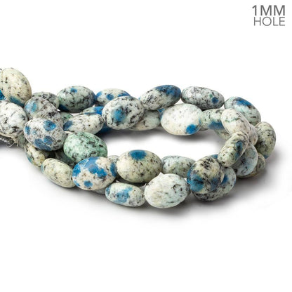 13x10-14x10mm K2 Azurite Granite "K2 Jasper" plain rondelles 8 inch 15 beads 1mm hole