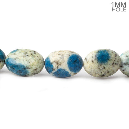 13x10-14x10mm K2 Azurite Granite "K2 Jasper" plain rondelles 8 inch 15 beads 1mm hole