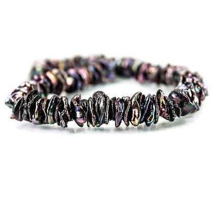 13x10-14x11mm Peacock Center Drilled Keshi Freshwater Pearls 17 inch 101 pcs