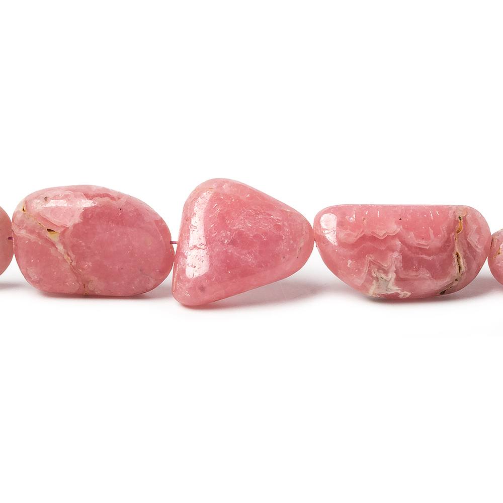 13x10-17x12mm Rhodochrosite plain nugget beads 8 inch 12 pieces