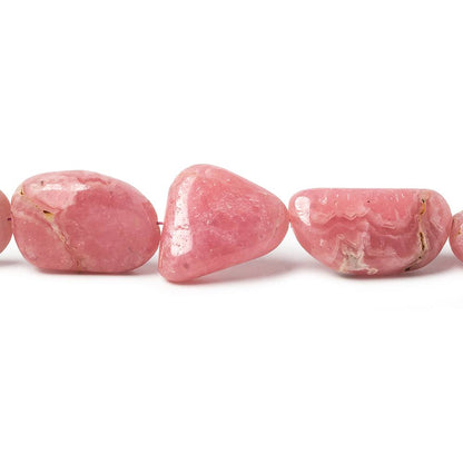 13x10-17x12mm Rhodochrosite plain nugget beads 8 inch 12 pieces