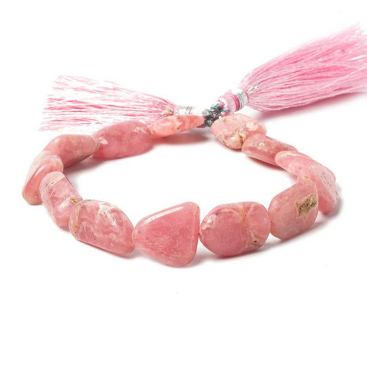 13x10-17x12mm Rhodochrosite plain nugget beads 8 inch 12 pieces