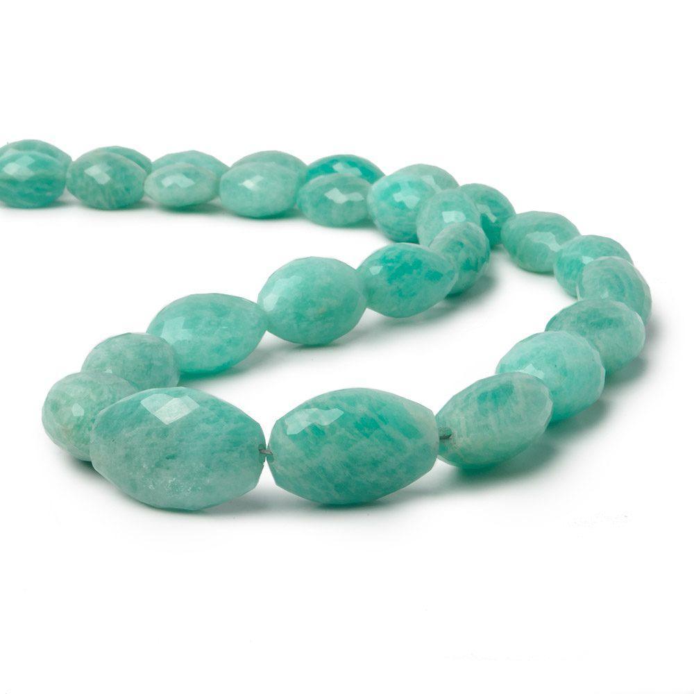 13x10 - 20x14mm Amazonite faceted oval beads 18 inch 27 pieces AA