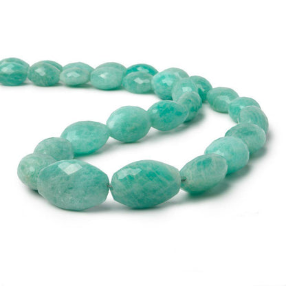 13x10 - 20x14mm Amazonite faceted oval beads 18 inch 27 pieces AA