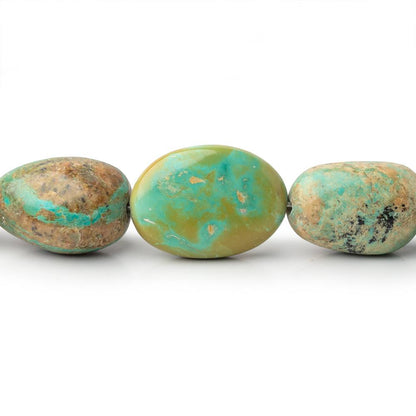 13x10-21x16mm Persian Turquoise Plain Nuggets 17 inch 29 Beads AA