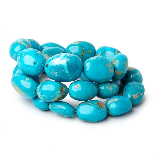 13x10-22x16mm Armenian Turquoise Plain Nugget Beads 20 inch 29 pieces AAA