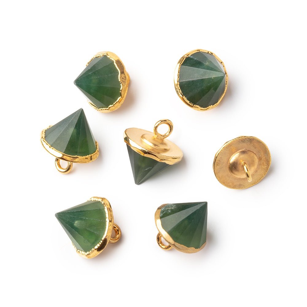 13x10mm Gold Leafed Serpentine Pendulum Pendant 1 piece