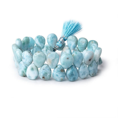 13x10mm Larimar Plain Pear Beads 7.5 inch 37 pieces AA