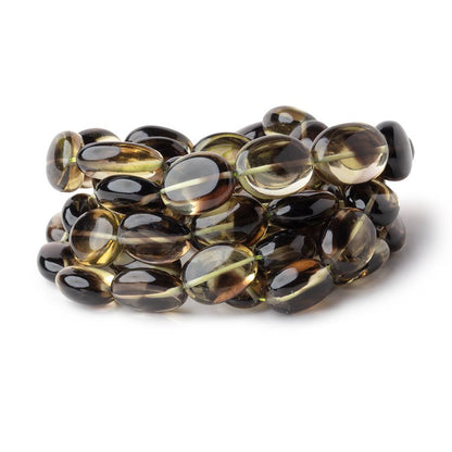 13x11-17x12mm Bi-color Quartz Straight Drilled Plain Oval Beads 16 inch 29 pieces