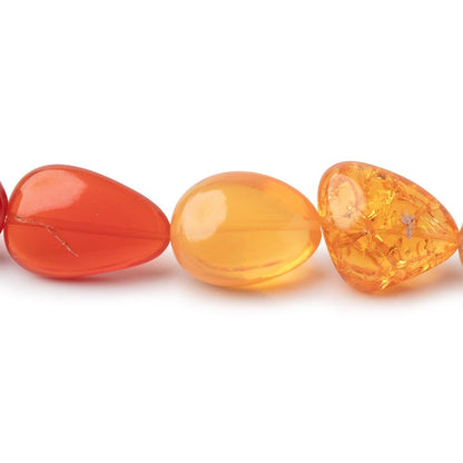 13x11-21x9mm Mexican Fire Opal Plain Nuggets 17 inch 29 Beads