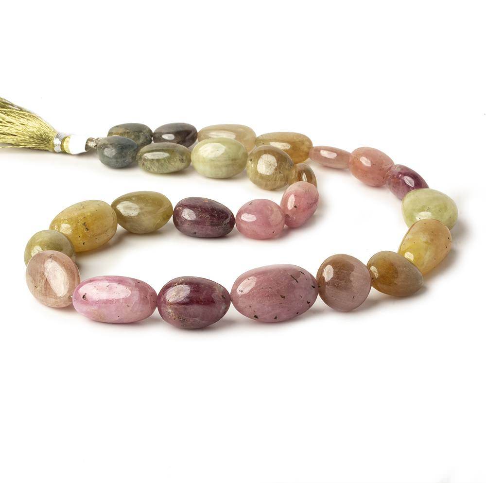 13x11-23x15mm Multi Color Sapphire & Ruby Plain Nugget Beads 17 inch 26 pieces