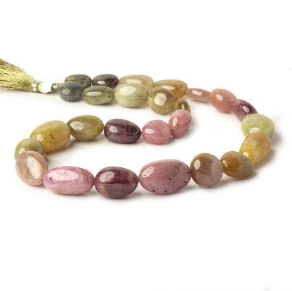 13x11-23x15mm Multi Color Sapphire & Ruby Plain Nugget Beads 17 inch 26 pieces