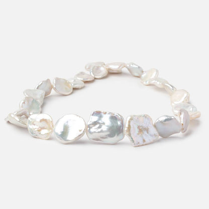 13x11-23x18mm Cream Keshi Freshwater Pearls 16 inch 24 beads AA