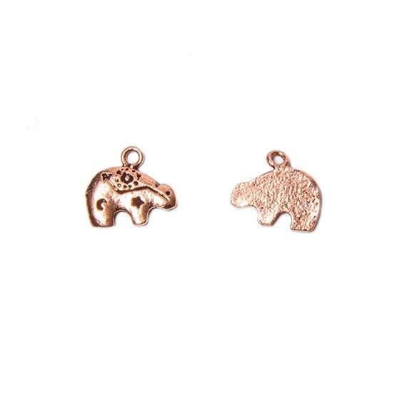 13x11mm Copper Charm Zuni Bear Set of 4