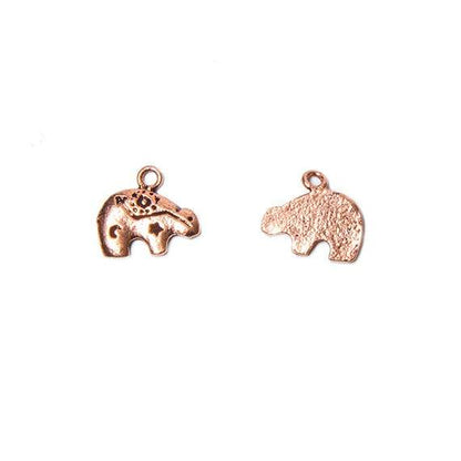 13x11mm Copper Charm Zuni Bear Set of 4