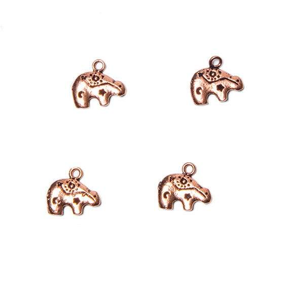 13x11mm Copper Charm Zuni Bear Set of 4