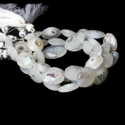 13x12-16x13mm Peacock Solar Quartz faceted oval nugget beads 8 inch 11 pieces