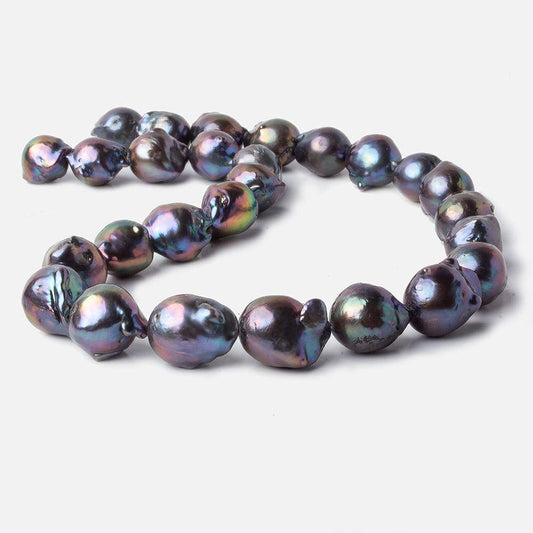 13x12-19x14mm Peacock Ultra Baroque Freshwater Pearls 15.5 inch 27 pcs