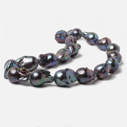 13x12-19x14mm Peacock Ultra Baroque Freshwater Pearls 15.5 inch 27 pcs