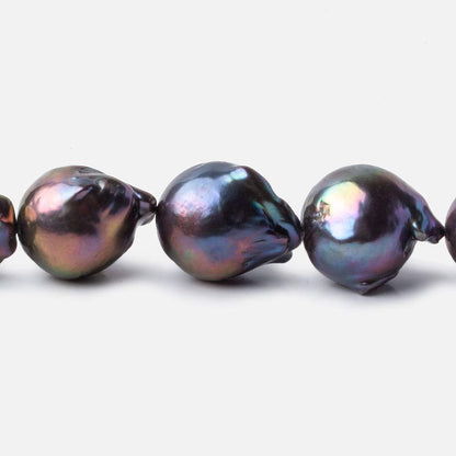 13x12-19x14mm Peacock Ultra Baroque Freshwater Pearls 15.5 inch 27 pcs