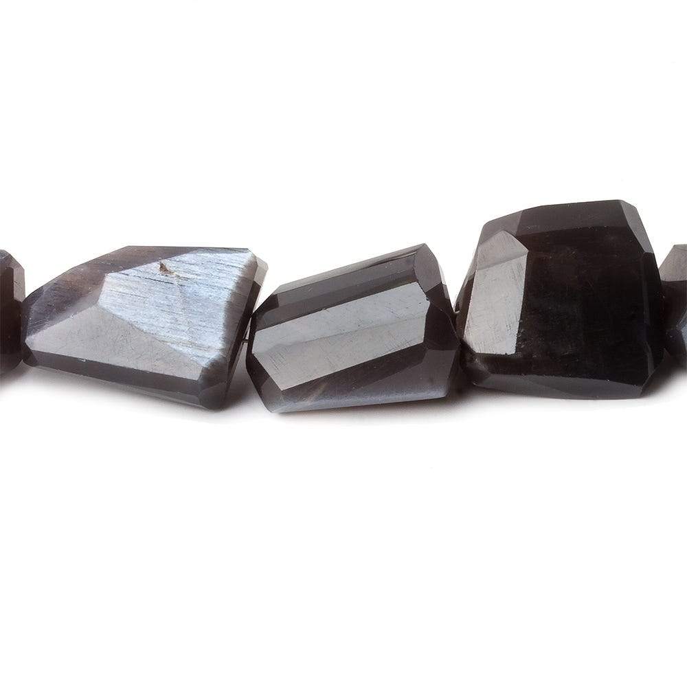 13x12-20x14mm Chocolate Moonstone faceted nugget beads 16 inch 24 pieces AAA