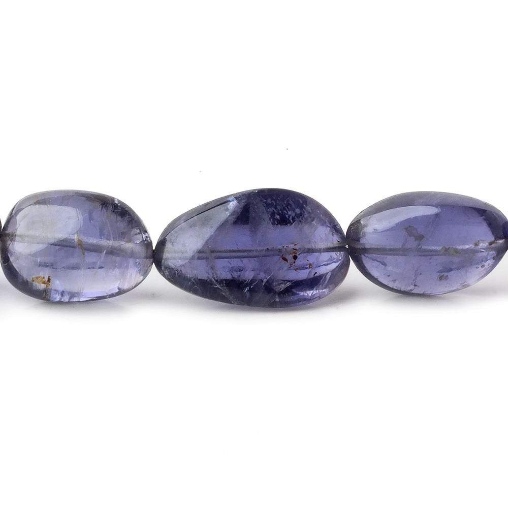 13x12-21x13mm Iolite plain nugget beads 20 inch 31 pieces AA