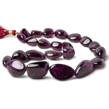 13x12-28x14mm Rhodolite Garnet Plain Nuggets 16 inch 23 pieces
