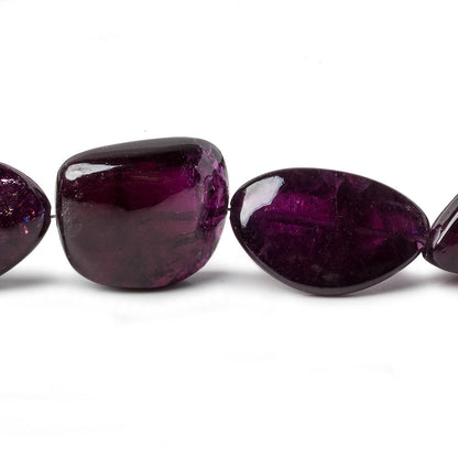 13x12-28x14mm Rhodolite Garnet Plain Nuggets 16 inch 23 pieces