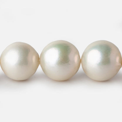 13x13-17x17mm Off White Near Round Freshwater Pearl 17 inch 30 pieces A