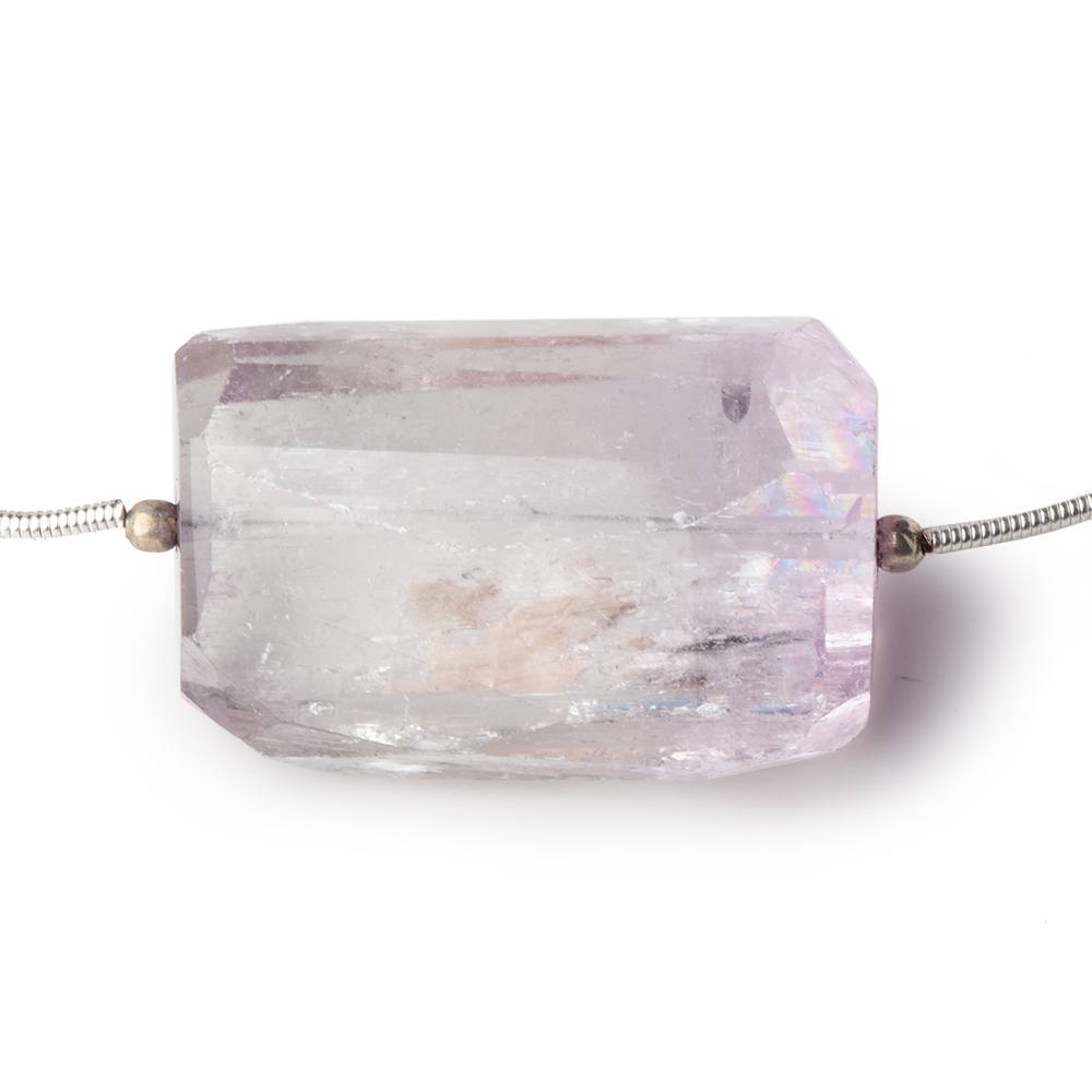 13x13-29x19mm Kunzite & Hiddenite faceted nugget beads 16 inch 11 pieces