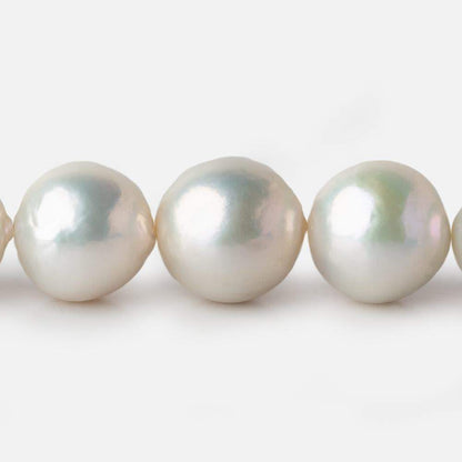 13x13.5-15x15.5mm Off White Near Round Freshwater Pearl 17 inch 31 pieces A