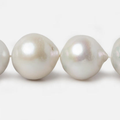 13x13.5-15x15mm Off White Off Round Freshwater Pearls 16.5 inch 29 pieces A