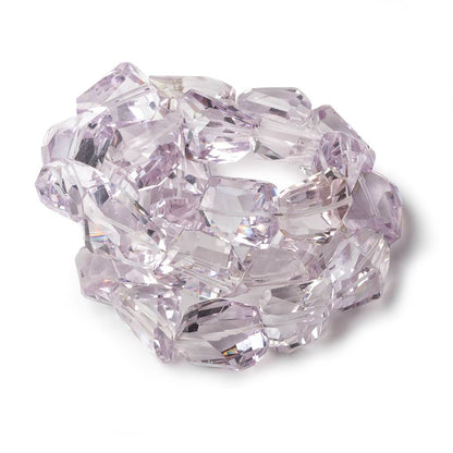 13x14-17x13.5mm Pink Amethyst faceted nugget beads 15 inch 26 beads