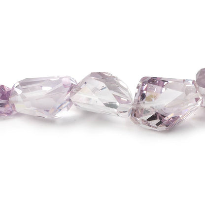 13x14-17x13.5mm Pink Amethyst faceted nugget beads 15 inch 26 beads