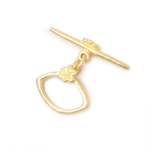 13x15mm Vermeil Toggle Flower Marquise Design 1 piece