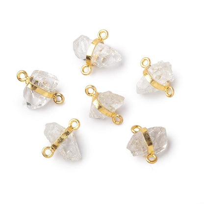 13x6-15x7mm Vermeil Bezel Himalayan Quartz Double Terminated Crystal 1 piece