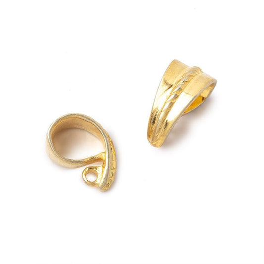 13x6mm Vermeil Bail with Rope Design 1 piece