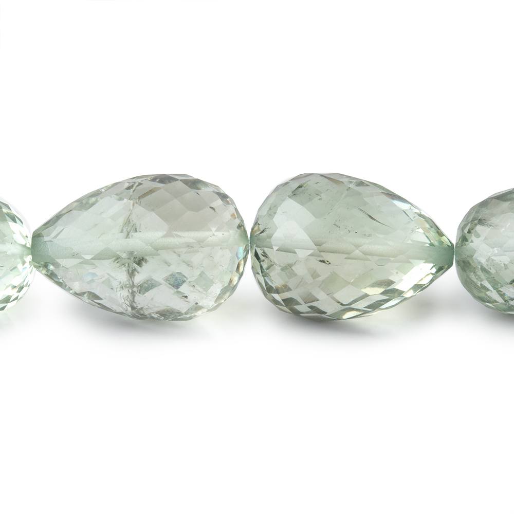 13x7-18x12mm Prasiolite Straight Drilled Tear Drops 14 inch 22 Beads