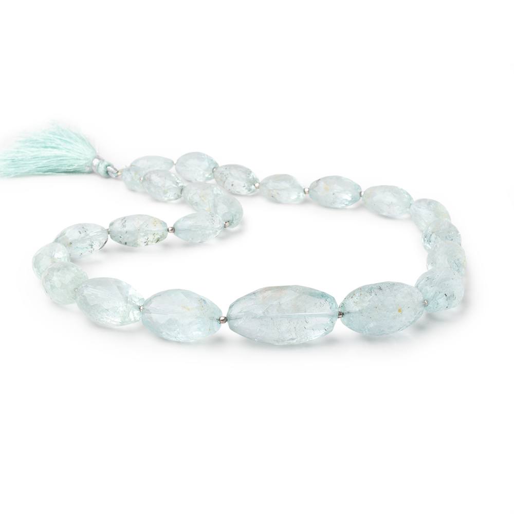 13x8-31x16mm Aquamarine Faceted Nugget Beads 18 inch 23 pieces AA