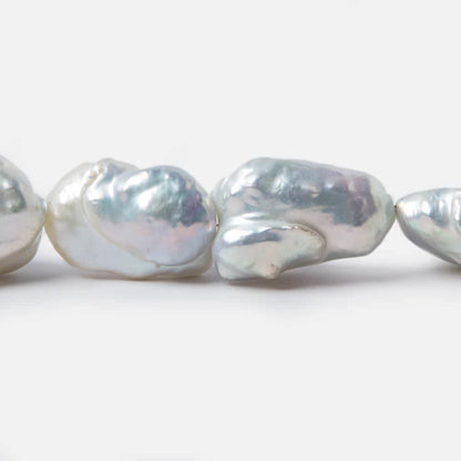 13x8x18-17x9x29mm White Souffle Freshwater Pearls 16 inch 18 pieces