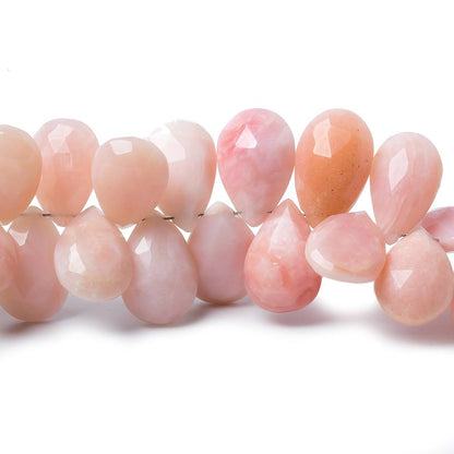 13x9-14x8mm Pink Peruvian Opal Faceted Pear Beads 8 inch 56 pieces