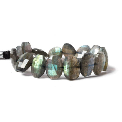 13x9-15x12mm Labradorite Side Drilled Faceted Cushion 6 in. 14 beads