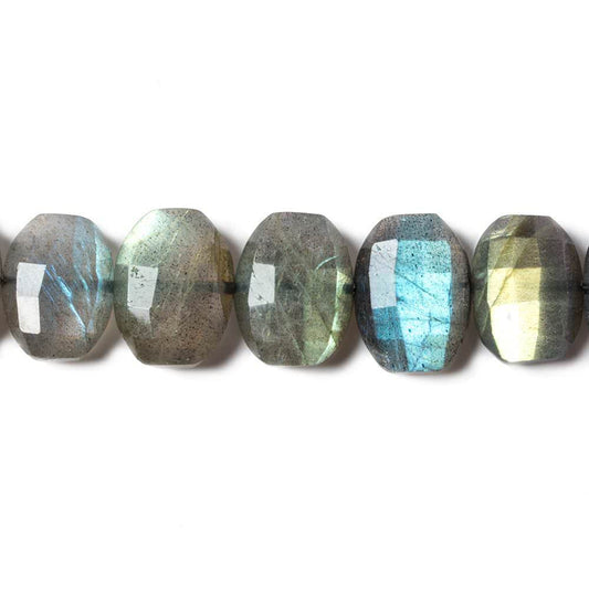 13x9-15x12mm Labradorite Side Drilled Faceted Cushion 6 in. 14 beads