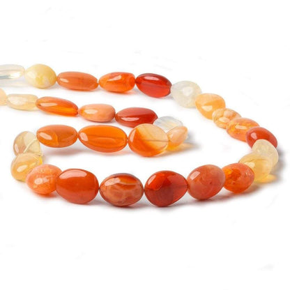 13x9-17x12mm Fire Opal Plain Nugget Beads 18 inch 27 pieces A